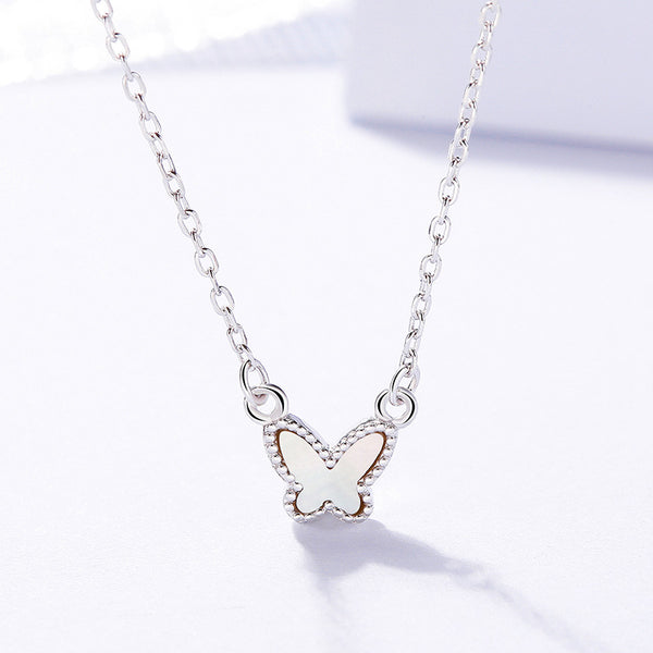 S925 Sterling Silver Necklace Women's Korean Simple Design