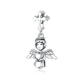 925 Sterling Silver Holy Angel Beads Charm For Bracelet  Fashion Jewelry For Women