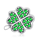 Lucky Clover 925 Sterling Silver Beads Charms