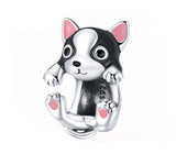 925 Sterling Silver Cute Puppy Dog Charm Beads