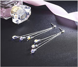 S925 Sterling Silver Swarovski Element Crystal Earrings Fashion Temperament Earrings Jewelry