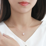 S925 sterling silver jewelry female Korean version of the atmospheric geometric necklace black agate square clavicle chain