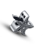 Cute Starfish Bead Pendant S925 Sterling Silver Necklace Pendant Accessories Bracelet Beads