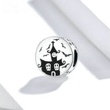 925 Sterling Silver Mysterious Ghost Castle Charm For DIY Bracelet Fashion Jewelry For Halloween