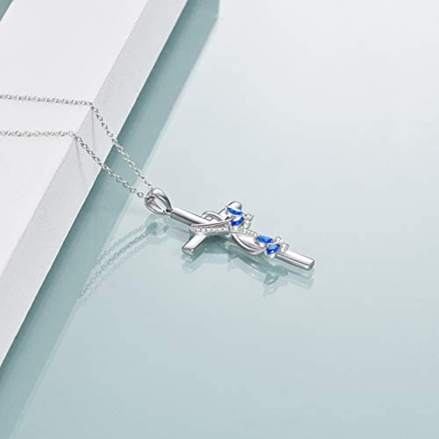 Butterfly Cross Necklace 925 Sterling Silver Cross Necklace for Women Girls  Butterfly Jewelry Gifts