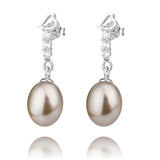 925 sterling silver pearl earrings mount European fashionable earrings