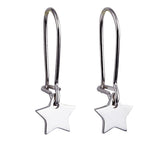 star five-pointed silver drop earrings new hot selling jewelry