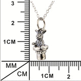 Rabbit Hat Necklace Rabbit Sitting Above The Hat Animal Necklace