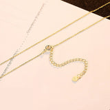 Necklace Cable Chain 18k Gold And White Gold Plated Simple Fashion Necklace