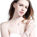 S925 Sterling Silver Fashion Wild Pearl Pendant Necklace Female Jewelry Cross-Border Exclusive