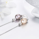 S925 sterling silver love friendship affection necklace white gold plated freshwater pearl pendant necklace