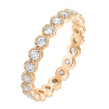 14K Gold Plated Sparkly Zircon Marquise Mylne Forever Band Ring