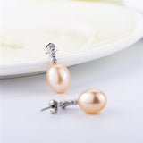 New Arrival Rhinestone And CZ Pearl Earring Mounting Design