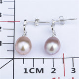 Handmade Pearl Earrings With Zircon Pearl Mounting Drop Jewelry