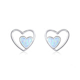 Heart in Heart Stud Earrings