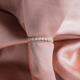 14K Gold Plated Sparkly Zircon Marquise Mylne Forever Band Ring