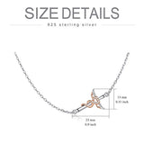 925 Sterling Silver Cross Sideways Necklace Jewelry for Women