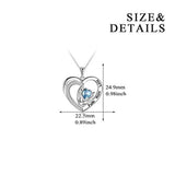 Sterling Silver CZ Love Heart Necklaces Faith Hope  Necklaces for Women