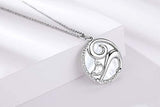 S925 Sterling Silver  Pearl &Cat  Animal Necklace Animal Jewelry Pendant Necklace Gifts for Women