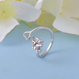 Mother Daughter Jewelry 925 Sterling Silver Lucky Elephant Ring For Women Girls