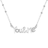 You & Me Letter Pendant Necklace