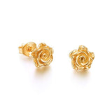 S925 Sterling Silver Rose Flower Earrings  Jewelry for Women