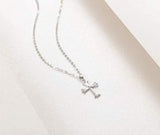 925 Sterling Silver  Cross  Pendant Necklace Fine Jewelry for Women Girls