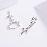 925 Sterling Silver Cross Hoop Earrings for Women Huggie Small Hoop Earrings for Women