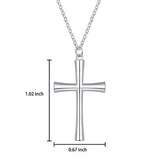 925 Sterling Silver Cross Pendant Necklaces For Women Men