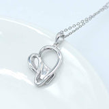 925 Sterling Silver Heart Pendant Piano Keyboard Necklace Music Jewelry for Women Girls