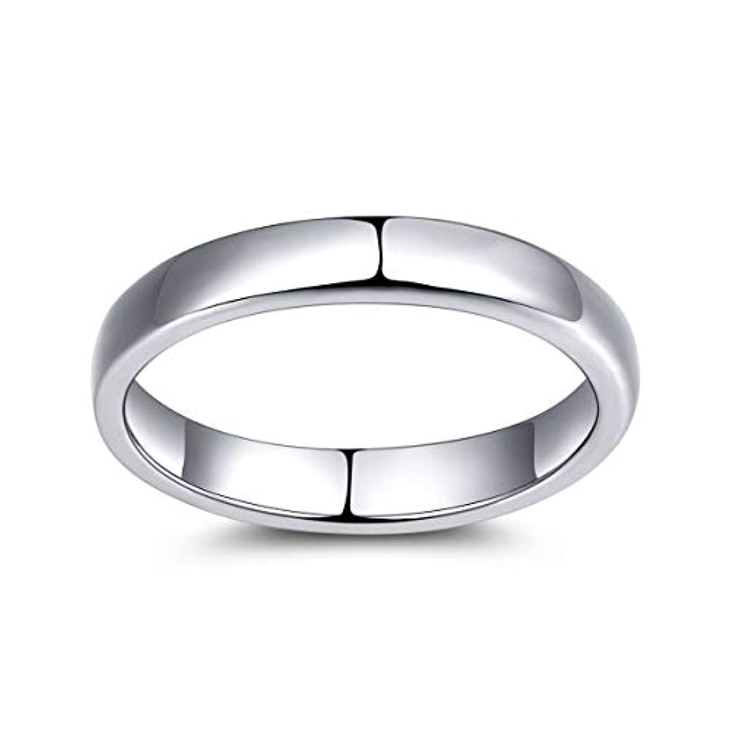 925 Sterling Silver Dome High Polish Plain Ring Wedding Band Comfort Fit