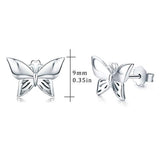 925 Sterling Silver Butterfly Stud Earrings  for Women Daughter