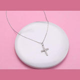 S925 Sterling Silver Small Cross Pendant Necklace