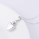 925 Sterling Silver Urn Pendant Necklace Heart Angel Wings Teardrop Cremation Jewelry for Ashes Memorial Keepsake for Women