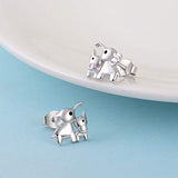 Mother Daughter Jewelry - 925 Sterling Silver Lucky Elephant Earrings for Women Girls