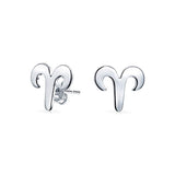 Tiny Simple Astrology Horoscope Zodiac Stud Earrings For Teen For Women 925 Sterling Silver 12 Birth Month Sign