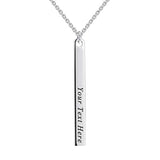  Silver  Name Bar Necklace