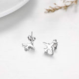 925 Sterling Silver airplane Stud Earrings  for Women Daughter