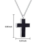 925 Sterling Silver Cross Necklace Urn Cremation Keepsake Memorial Pendant Jewelry for Ashes