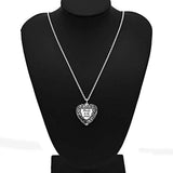 Sterling Silver Heart Cremation Jewelry Big Urn Pendant Memorial Necklace Ashes Keepsake Necklaces for Women Men