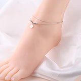 Elegant Sexy 925 Sterling Silver Simple Barefoot Chain Anklet for Women Best Gifts Beach Casual Bracelet Jewelry Adjustable Foot Ankle