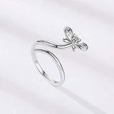 925 Sterling Silver Dragonfly Adjustable Ring Animal Ring for Women Animal Theme