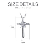 925 Sterling Silver Cross Necklace, Dainty Faith Cross Pendant for Women and Men, Religious Jewelry