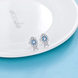 925 Sterling Silver  Fish Stud Earrings  for Women Daughter