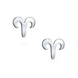 Tiny Simple Astrology Horoscope Zodiac Stud Earrings For Teen For Women 925 Sterling Silver 12 Birth Month Sign