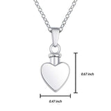 925 Sterling Silver Urn Pendant Necklace Heart Angel Wings Teardrop Cremation Jewelry for Ashes Memorial Keepsake for Women