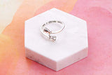 S925 Sterling Silver Rose Flower Retro And Old Ring Jewelry For Women