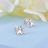 Mother Daughter Jewelry - 925 Sterling Silver Lucky Elephant Earrings for Women Girls