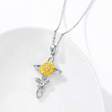 Wholesale Heart Cross Cubic Zirconia Pendant