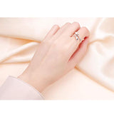 S925 Sterling Silver Rose Flower Retro And Old Ring Jewelry For Women